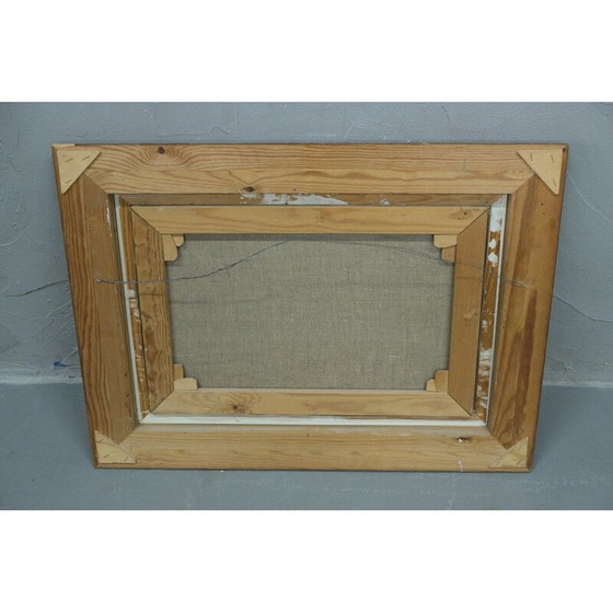 Image 1 of Olieverfschilderij op modern vintage doek van Gunnar Herman Berglund, Zweden 1960