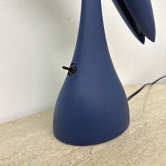Image 1 of Postmoderne blauwe reigerlamp van Isao Hosoe voor Luxo, jaren 1980