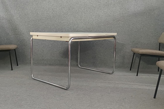 Image 1 of Bauhaus eettafel 1940 keukentafel 40s 50s tafel Mid Century Design Loft Art Deco Vintage