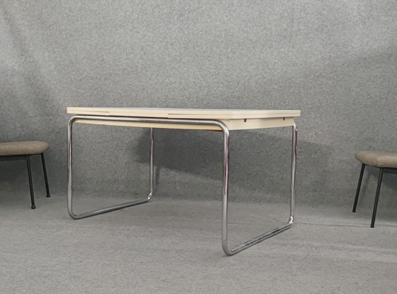 Image 1 of Bauhaus eettafel 1940 keukentafel 40s 50s tafel Mid Century Design Loft Art Deco Vintage