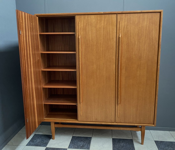 Image 1 of Heinrich Riestenpatt teakhouten highboard 1960s MCM