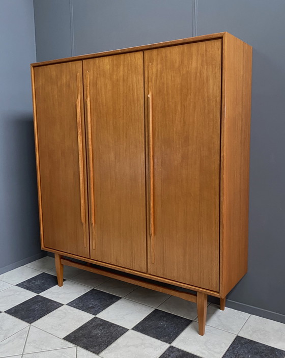 Image 1 of Heinrich Riestenpatt teakhouten highboard 1960s MCM