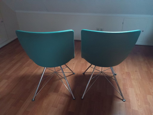 2 X Leren Eettafelstoelen Rho Spin Van Bert Plantagie 