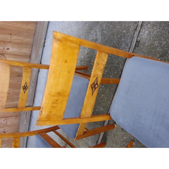 Image 1 of Set van 4 vintage Art deco stoelen, jaren 1940