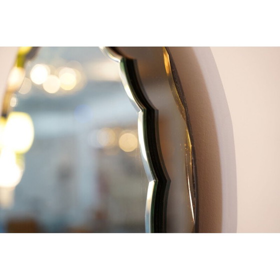 Image 1 of Vintage bronzen spiegel van Cristal Art Italiaans 1960