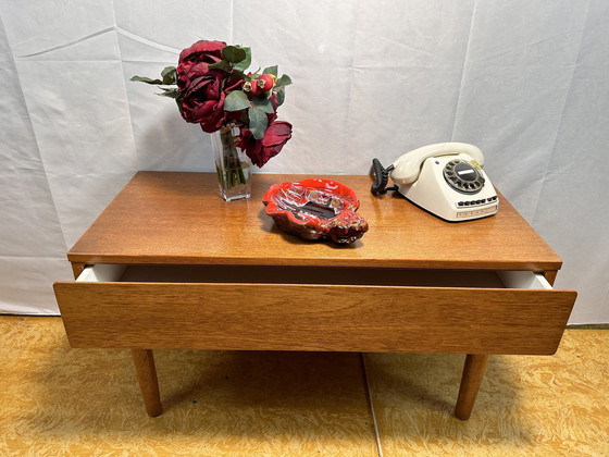 Image 1 of Mid Century Retro Vintage Teak Klein Telefoonmeubel 1960