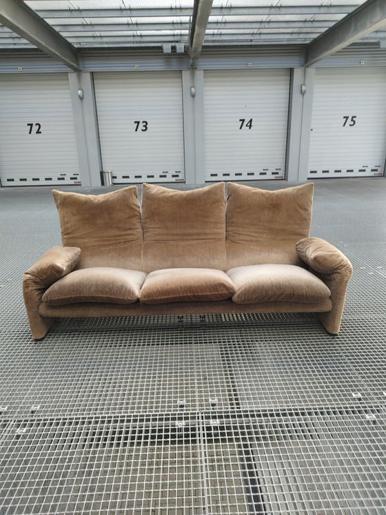 Image 1 of Cassina Maralunga 3 Zits Bank Originele Bekleding 2 Colors 