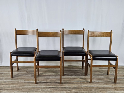 4x Vintage stoelen