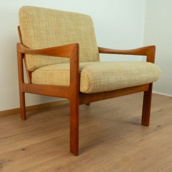 Image 1 of Loungestoel 1960 van Illum Wikkelsö voor Niels Eilersen in teakhout