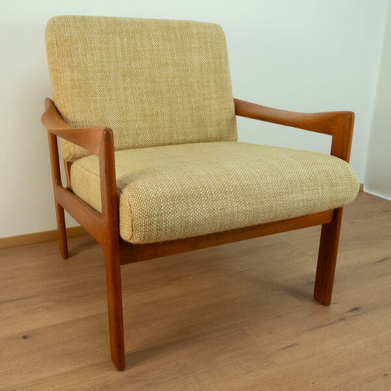 Image 1 of Loungestoel 1960 van Illum Wikkelsö voor Niels Eilersen in teakhout