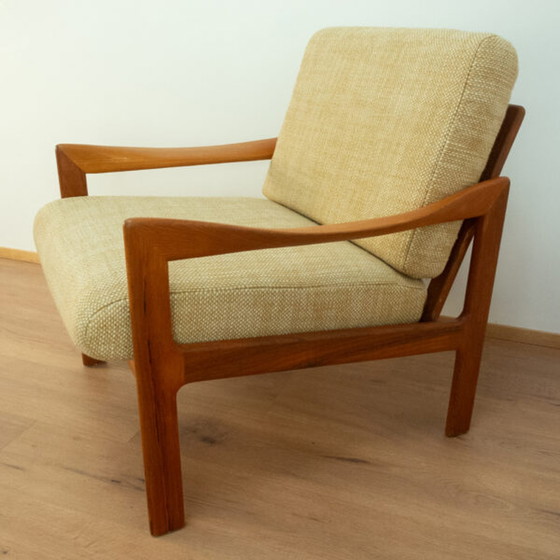 Image 1 of Loungestoel 1960 van Illum Wikkelsö voor Niels Eilersen in teakhout