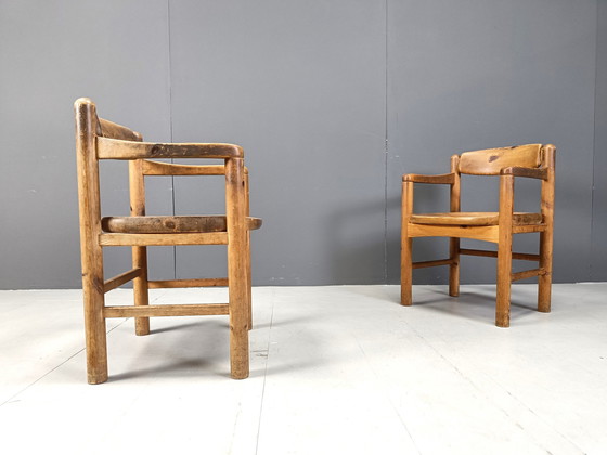 Image 1 of Rainer Daumiller grenen houten eetkamerstoelen voor Hirtshals Savvaerk - set van 6 - 1970S