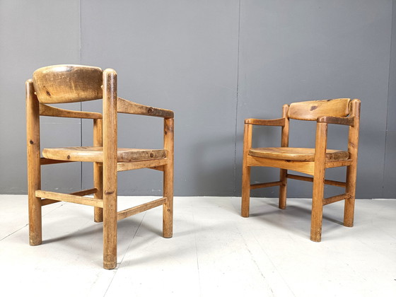 Image 1 of Rainer Daumiller grenen houten eetkamerstoelen voor Hirtshals Savvaerk - set van 6 - 1970S