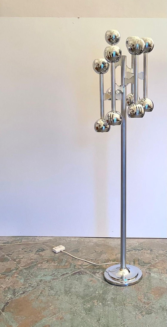 Image 1 of Vintage space age 12-lichts vloerlamp, 1970