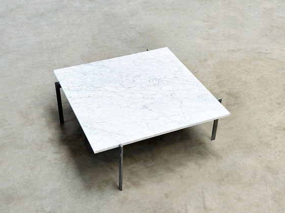 Image 1 of Pk61 Salontafel Door Poul Kjaerholm Ekc Denemarken 1956 Met Carrara Marmeren Bovenblad