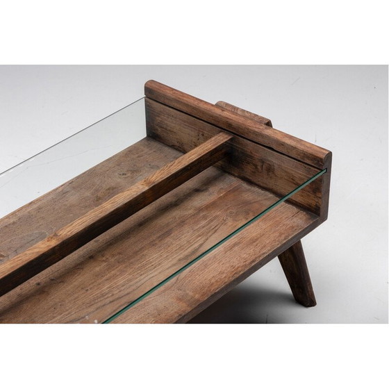 Image 1 of Vintage rechthoekige salontafel "Pj-Tb-05-A" van Pierre Jeanneret voor Chandigarh, 1960