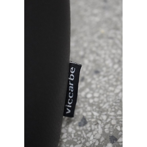 Image 1 of Vintage zwart lederen chaise longue van Viccarbe, Spanje