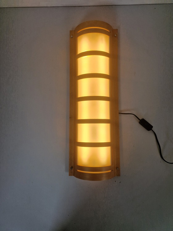 Image 1 of Grote Vintage Ikea Strimma Wandlamp Japandi Stijl