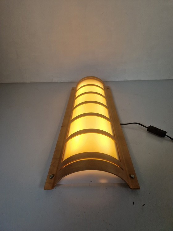 Image 1 of Grote Vintage Ikea Strimma Wandlamp Japandi Stijl