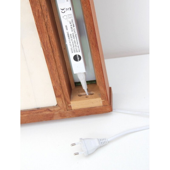 Image 1 of Scandinavische teakhouten spiegel met tablet