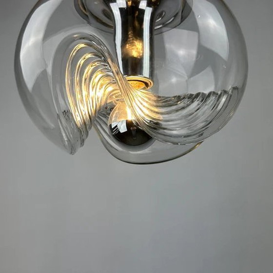 Image 1 of Peill & Putzler Futura Hanglamp - Golvend Glas En Chroom, 1970 Medium