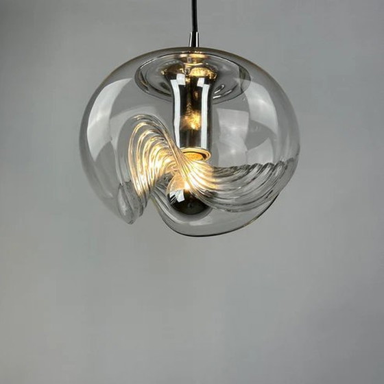 Image 1 of Peill & Putzler Futura Hanglamp - Golvend Glas En Chroom, 1970 Medium