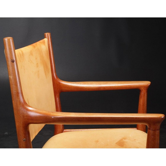 Image 1 of Vintage Wegner Fauteuil in Eik van Johannes Hansen inc. Herstoffering, 1960