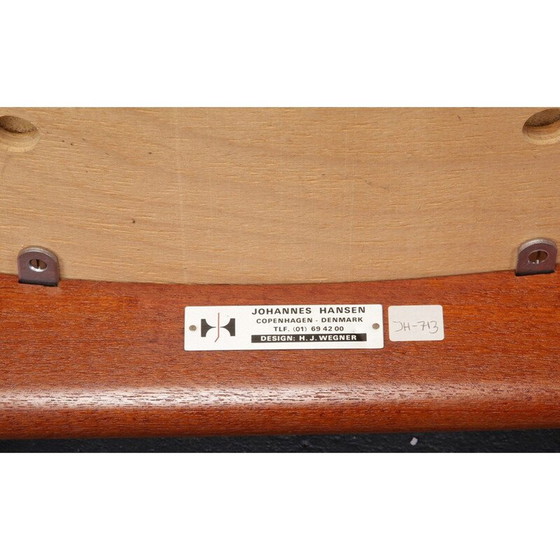 Image 1 of Vintage Wegner Fauteuil in Eik van Johannes Hansen inc. Herstoffering, 1960