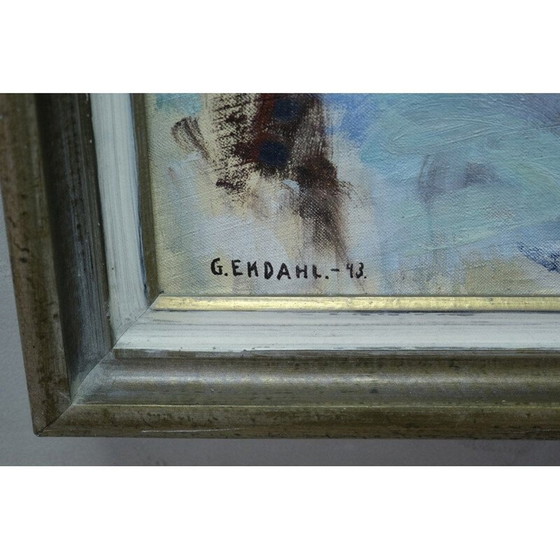 Image 1 of Vintage scandinavisch schilderij door Gunnar Ekdahl, 1943