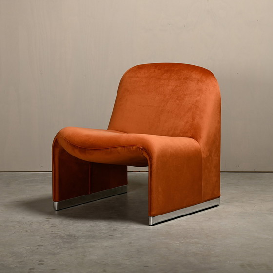 Image 1 of Giancarlo Piretti Alky Fluwelen Lounge Stoel