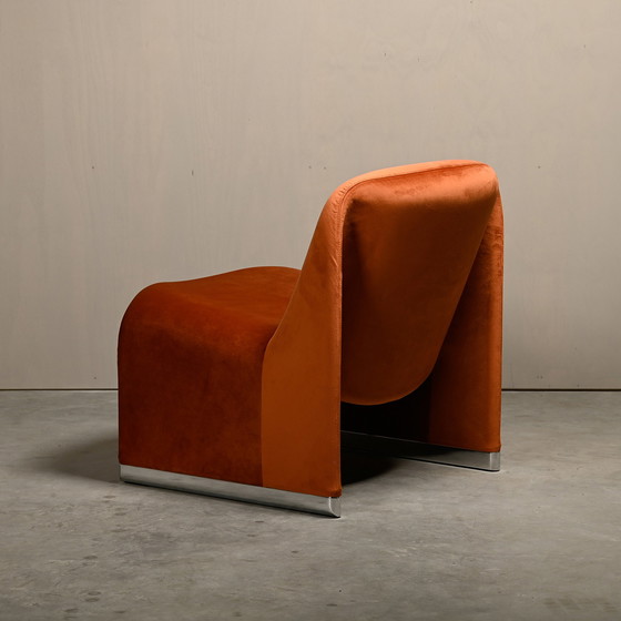 Image 1 of Giancarlo Piretti Alky Fluwelen Lounge Stoel