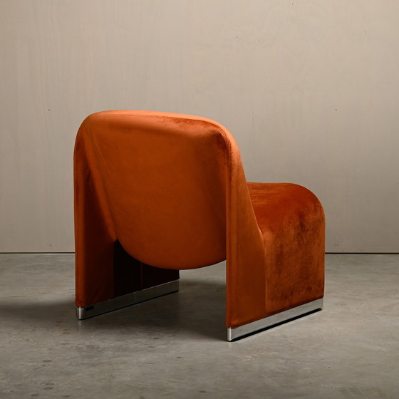 Image 1 of Giancarlo Piretti Alky Fluwelen Lounge Stoel