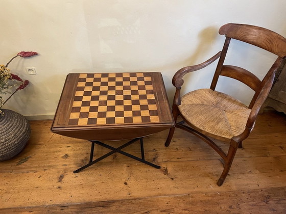 Image 1 of Vintage Dambordtafel Speeltafel Salontafel Frans