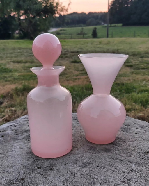 Vintage Roze Opaline Set