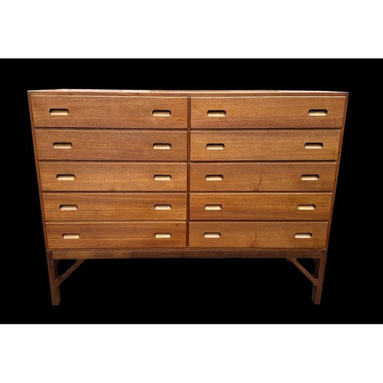 Image 1 of Vintage teakhouten commode met 10 laden van Borge Mogensen voor Fdb Mobler