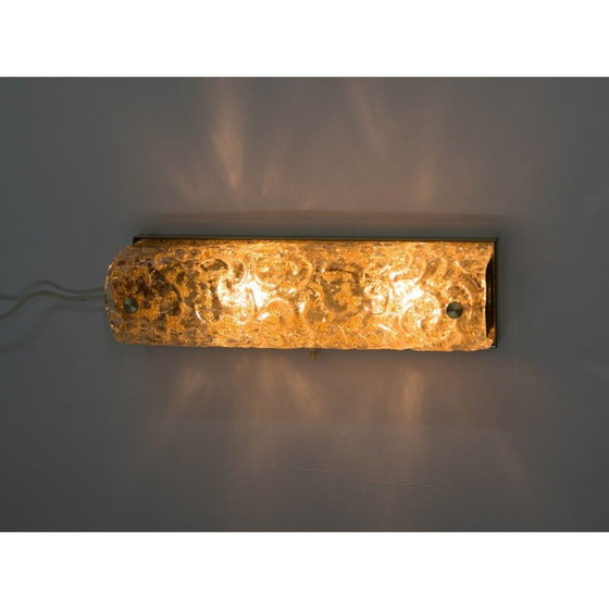 Image 1 of Vintage glazen wandlamp van Kalmar, 1950