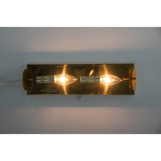 Image 1 of Vintage glazen wandlamp van Kalmar, 1950