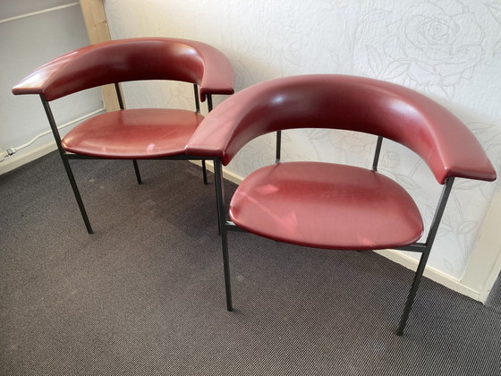 Image 1 of 2 x Meander Stoel van Rudolf Wolf, Jaren 60, Originele Bekleding