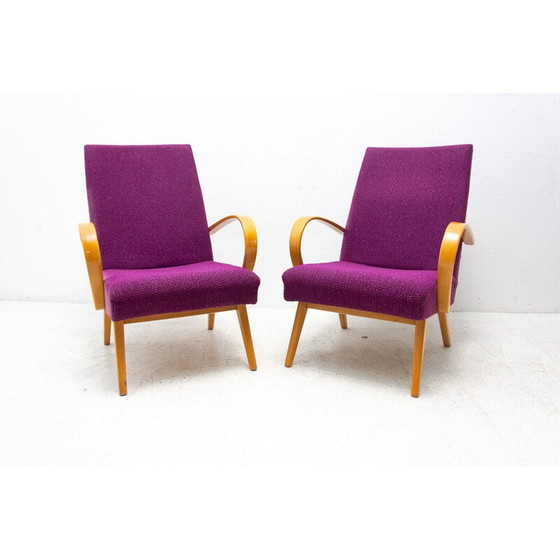 Image 1 of Paar Mid Century fauteuils van Jaroslav Šmídek, Tsjecho-Slowakije 1960