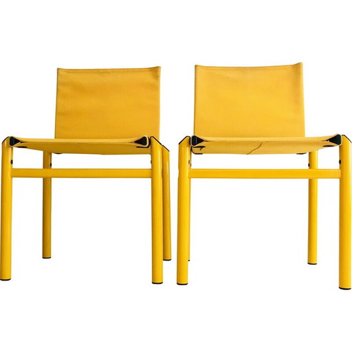 Paar vintage "Mastro" stoelen van Afra en Tobia Scarpa voor Molteni, Italië 1980
