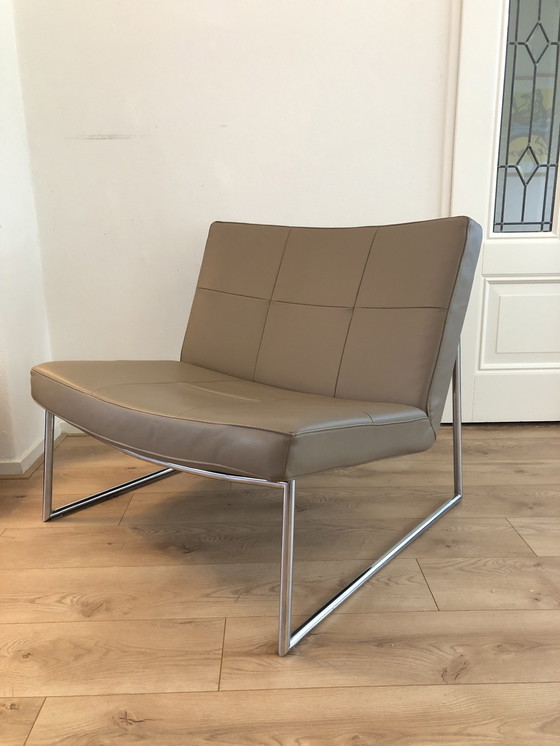 Image 1 of Harvink Fauteuil Model Hebbes Taupe Leer