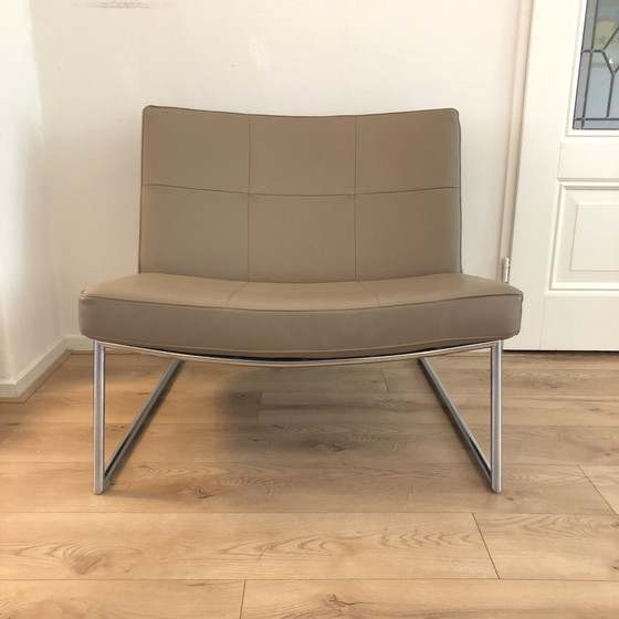 Image 1 of Harvink Fauteuil Model Hebbes Taupe Leer