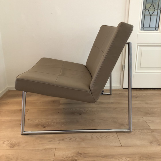 Image 1 of Harvink Fauteuil Model Hebbes Taupe Leer