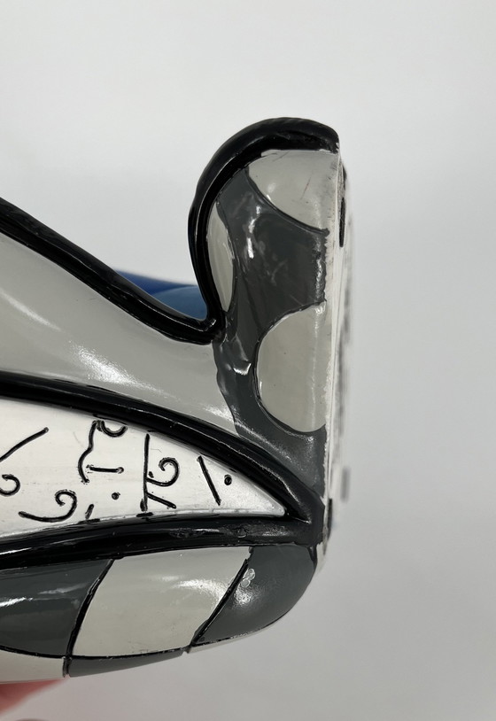 Image 1 of Limited Edition Romero Britto "Happy Cat" figuur met handtekening en markering
