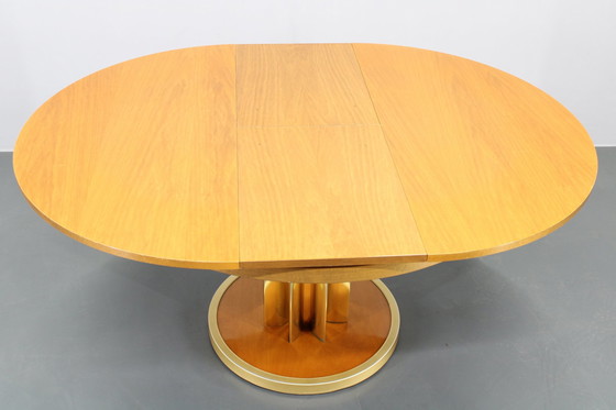 Image 1 of Italiaanse ronde uitschuifbare eettafel uit 1970S