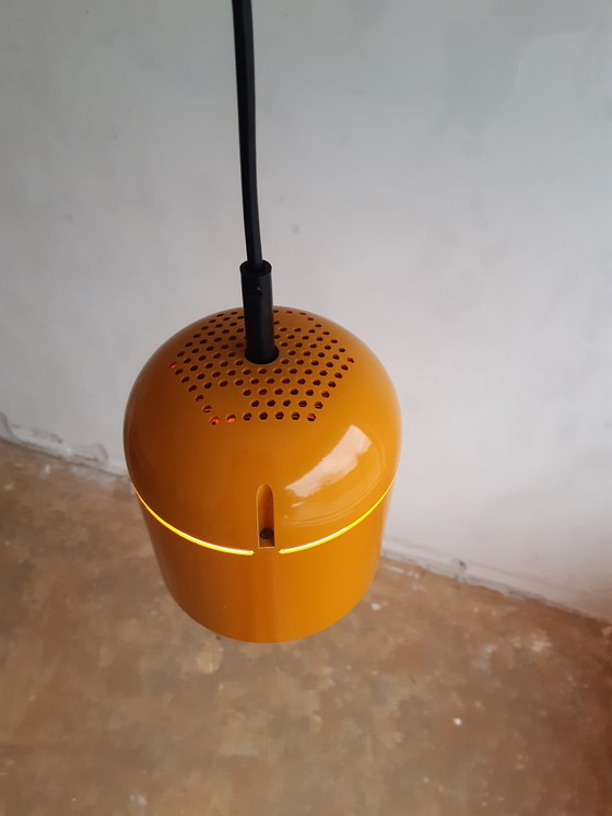 Image 1 of Staff Leuchten Oker Gele Vintage Space Age Hanglamp