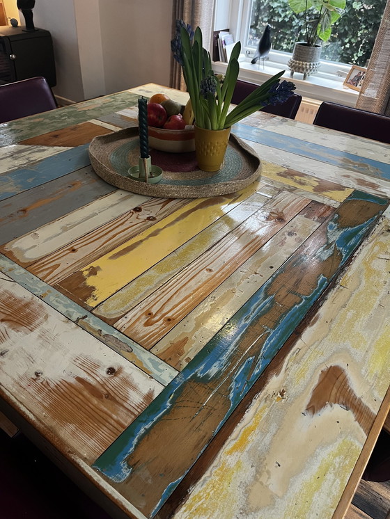 Image 1 of Eettafel Piet Hein Eek (Not Original)