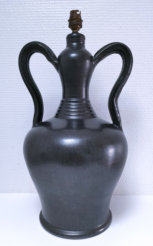 Lamphouder Lunetta Vallauris Zwart Vintage Keramiek