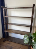 Vintage Massief Eiken Wandmeubel