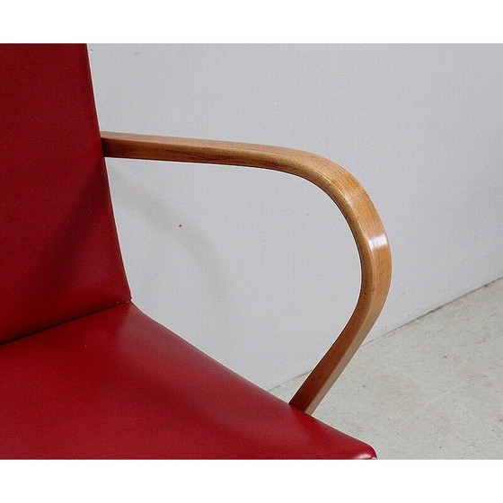 Image 1 of Vintage fauteuil in licht beukenhout naturel, 1950